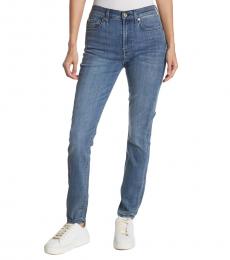 7 For All Mankind Light Blue High Waist Skinny Jeans