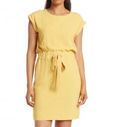 Calvin Klein Light Yellow Drawstring Sheath Dress