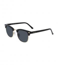 Cole Haan Black Tapered Round Sunglasses