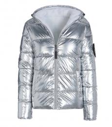 Philipp Plein Silver Reversible Jacket