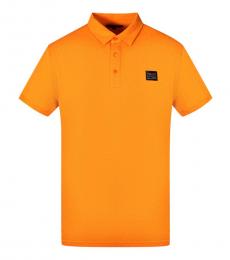 Cavalli Class Orange Logo Plate Polo