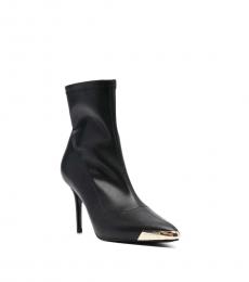 Versace Jeans Couture Black Pointed Toe Boots