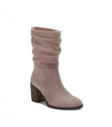 Lucky Brand Beige Suede Slouch Boots