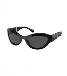 Michael Kors Black Burano Oval Sunglasses