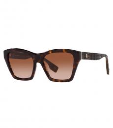 Burberry Brown Havana Square Sunglasses