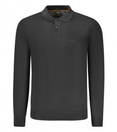 Hugo Boss Black Polo Collar Sweatshirt