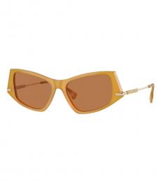 Burberry Yellow Geometric Sunglasses