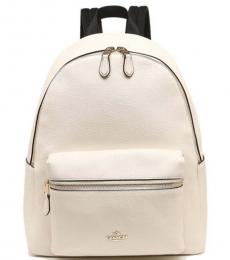 White Charlie Large Backpack
