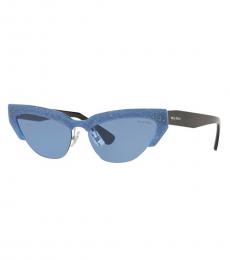 Light Blue Modern Cat Eye Sunglasses