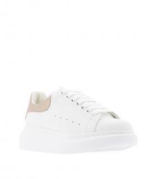 Alexander McQueen White Gold Oversized Sole Sneakers