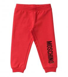 Moschino Baby Boys Red Logo Jogging Pants