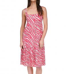 Michael Kors Pink Sleeveless Midi Dress