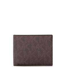 Michael Kors Brown Logo Bifold Billfold Wallet