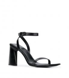 Balenciaga Black Ankle Strap Leather Heels