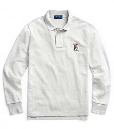 Ralph Lauren Boys Andover Heather Snowboard Bear Polo