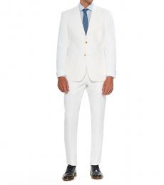 Michael Kors White Two-Piece Linen Oxford Suit