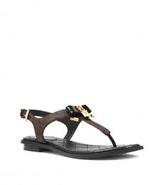 Michael Kors Brown Black Alice Signature Flats