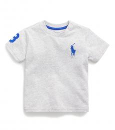Ralph Lauren Baby Boys Light Smoke Big Pony T-Shirt