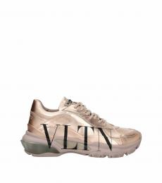 Valentino Garavani Pink Logo Print Sneakers