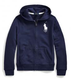 Ralph Lauren Boys Newport Navy Big Pony French Terry Hoodie