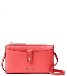 Kate Spade Pink Red Jackson Tab Small Crossbody