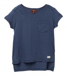 7 For All Mankind Little Girls Vintage Indigo High/Low T-Shirt