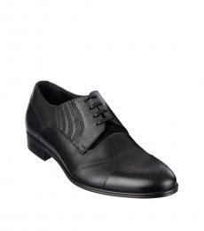 Dolce & Gabbana Black Cap Toe Lace Ups