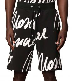 Black Allover Logo Shorts