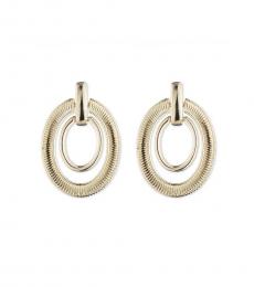 Ralph Lauren Gold Textured Oval Earrings