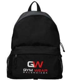 Balenciaga Black Gym Wear Large Backpack