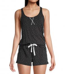 Calvin Klein Black 2-Piece Logo-Print Pajama Set