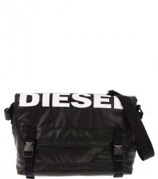 Diesel Black F-Bold Large Messenger Bag