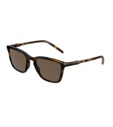 Brown Havana Square Sunglasses