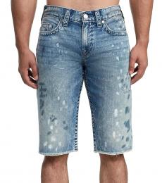 True Religion Blue Ricky Straight Denim Shorts