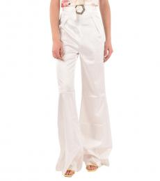 Philipp Plein White Wide Leg Palazzo Pant