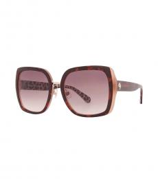 Kate Spade Dark Brown Gradient Square Sunglasses