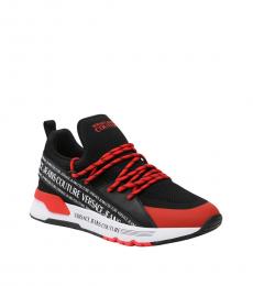 Versace Jeans Couture Black Red Logo Sneakers