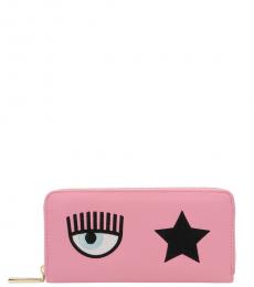 Chiara Ferragni Pink Eye Star Wallet
