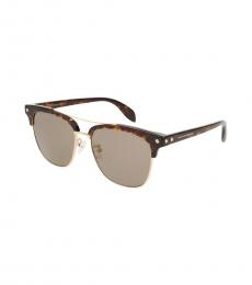 Alexander McQueen Brown Patterned Sunglasses