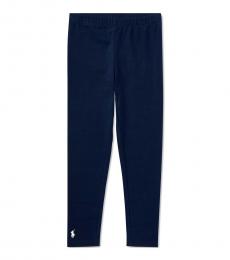 Ralph Lauren Girls French Navy Stretch Jersey Leggings