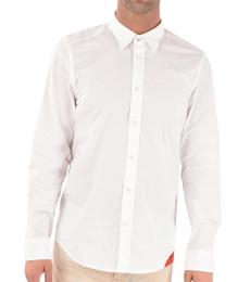Diesel White Spread Collar R-Boulder Slim Fit Shirt