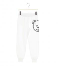 Moschino Little Boys White Teddy Joggers