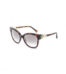Roberto Cavalli Tortoise Logo Cat Eye Sunglasses
