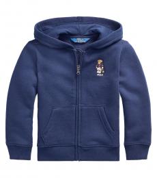 Ralph Lauren Little Boys Cruise Navy Polo Bear Hoodie