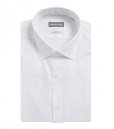 Michael Kors White Regular Fit Airsoft Stretch Dress Shirt