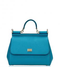 Dolce & Gabbana Sky Blue Sicily Small Satchel