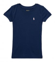 Ralph Lauren Girls French Navy Short Sleeve T-Shirt