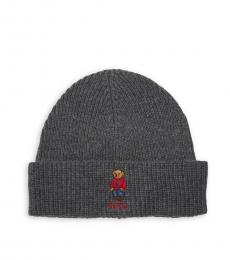 Ralph Lauren Grey Polo Pony Bear Beanie