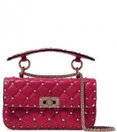 Valentino Garavani Fuchsia Rockstud Small Shoulder Bag