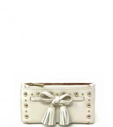 Kate Spade White Hayes Street Mikey Tassel Wallet